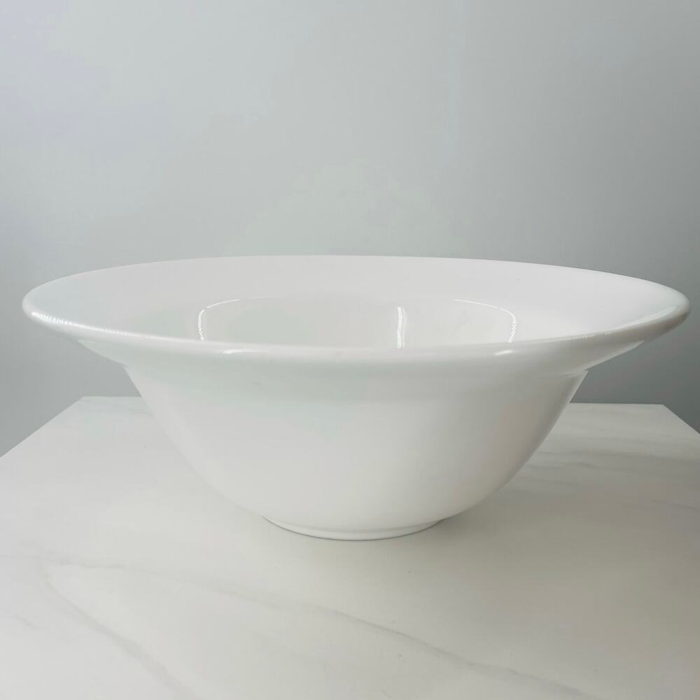 Large Rim Serving Bowl Ce Va Ceramica White Serving Bowl - Ceramic Made in Italy